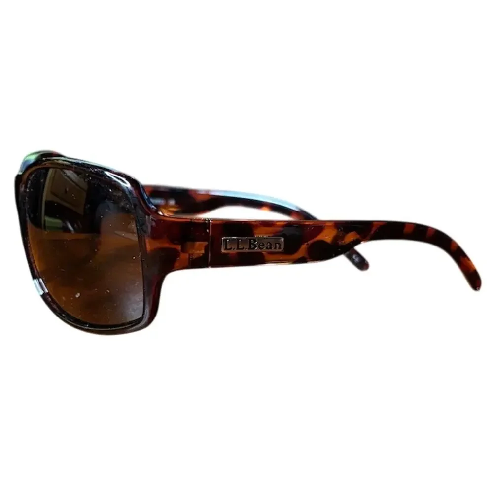L.L.Bean Camden Sunglasses Polarized Tortoise Brown Oversized Womens Shades